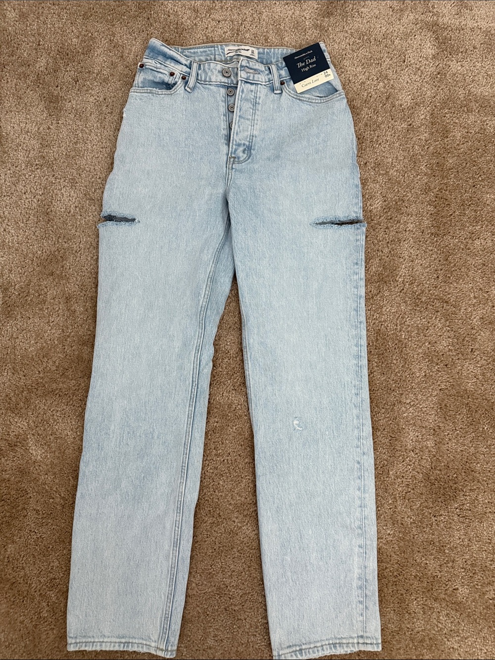 NWT Abercrombie High-Rise Light Wash Women’s Jeans